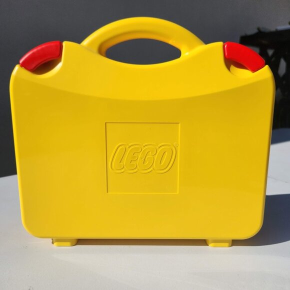 LEGO Yellow Plastic Carrying Carry Case Storage Box w Handle Dividers Organizer - Picture 12 of 15